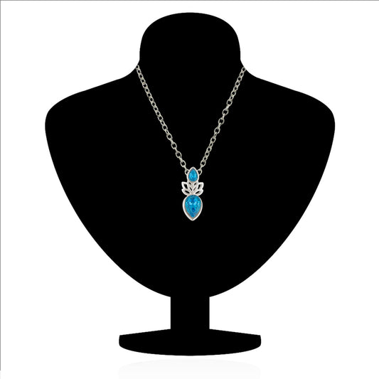 Inverted Pear Solitaire Crystal Pendant