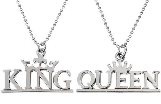 King Queen Couple Pendant with Chain