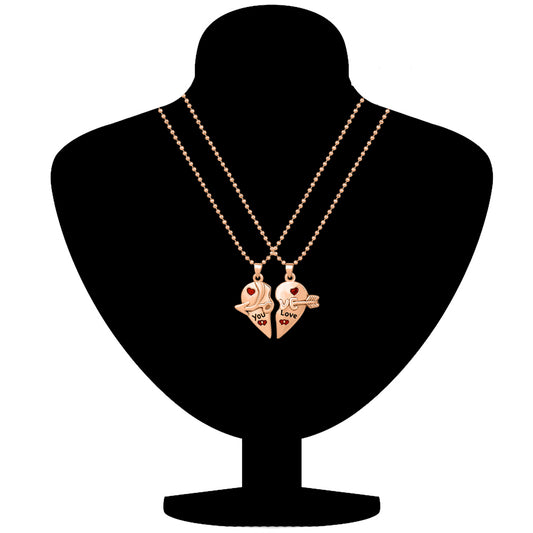 Love & You Broken Heart Couple Pendant
