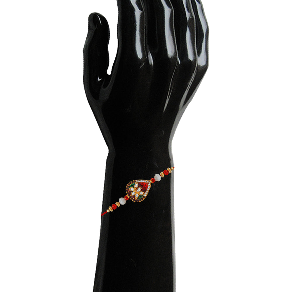 Exquisite Meenakari work Rakhi