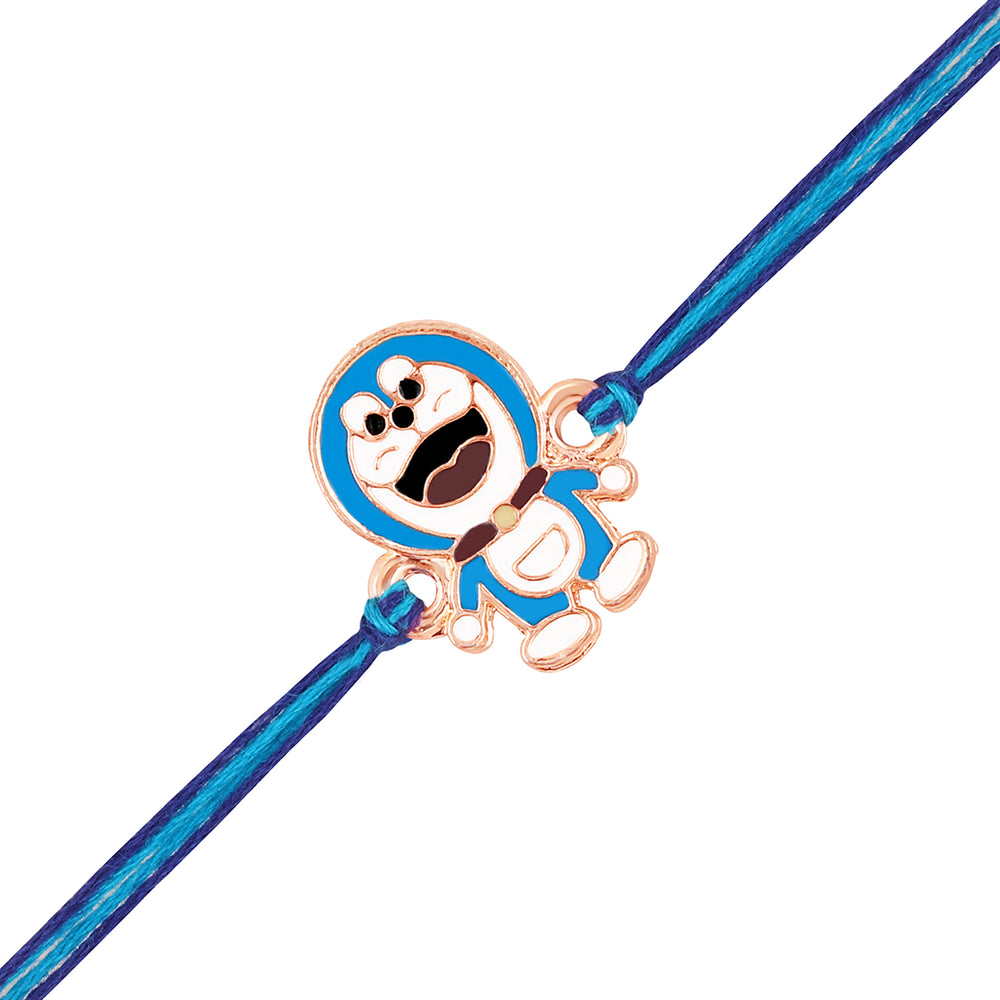 Cartoon Meenakari Work Enamel Rakhi for Kids