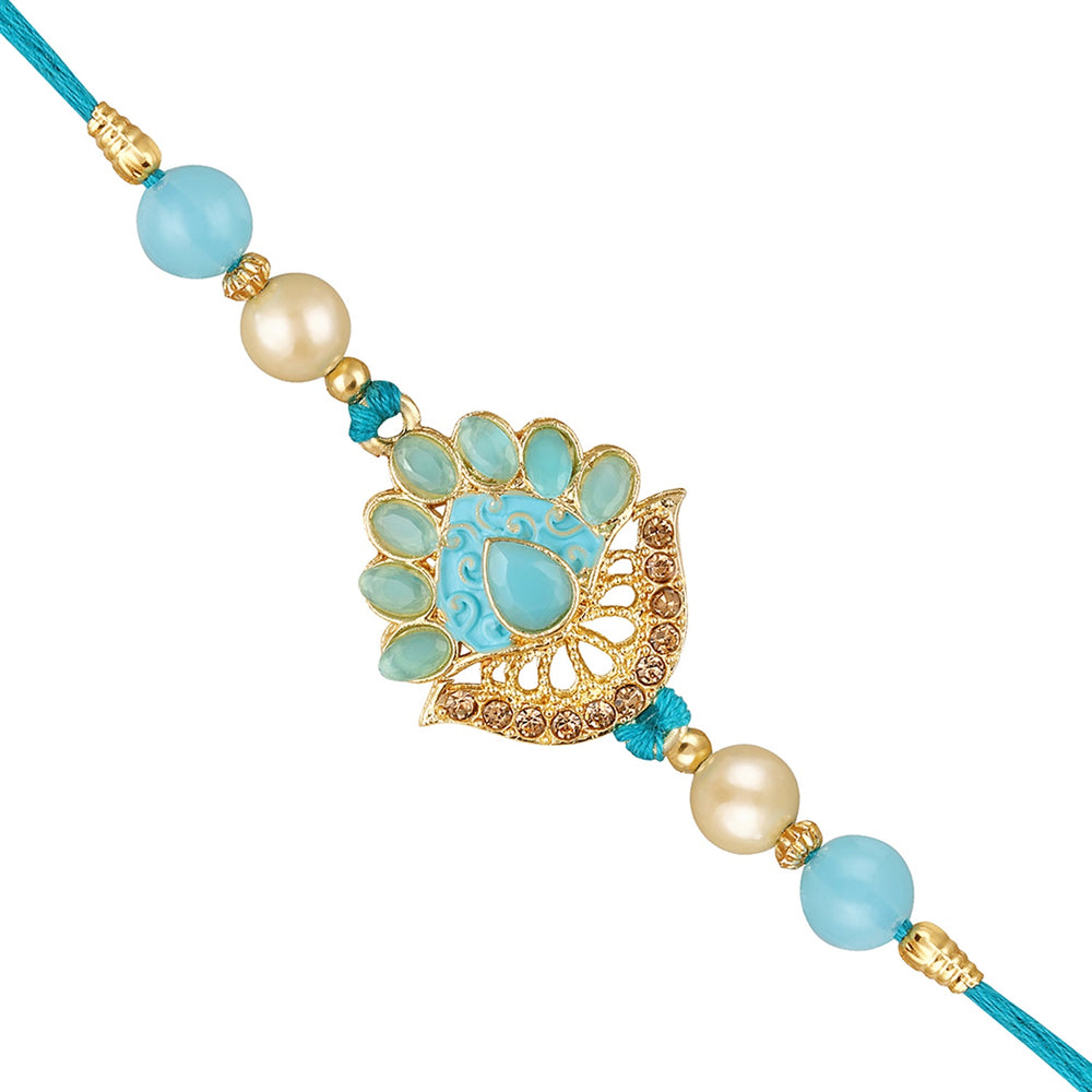 Blue Meenakari Work Rakhi