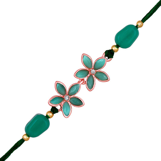 Green Floral Rakhi