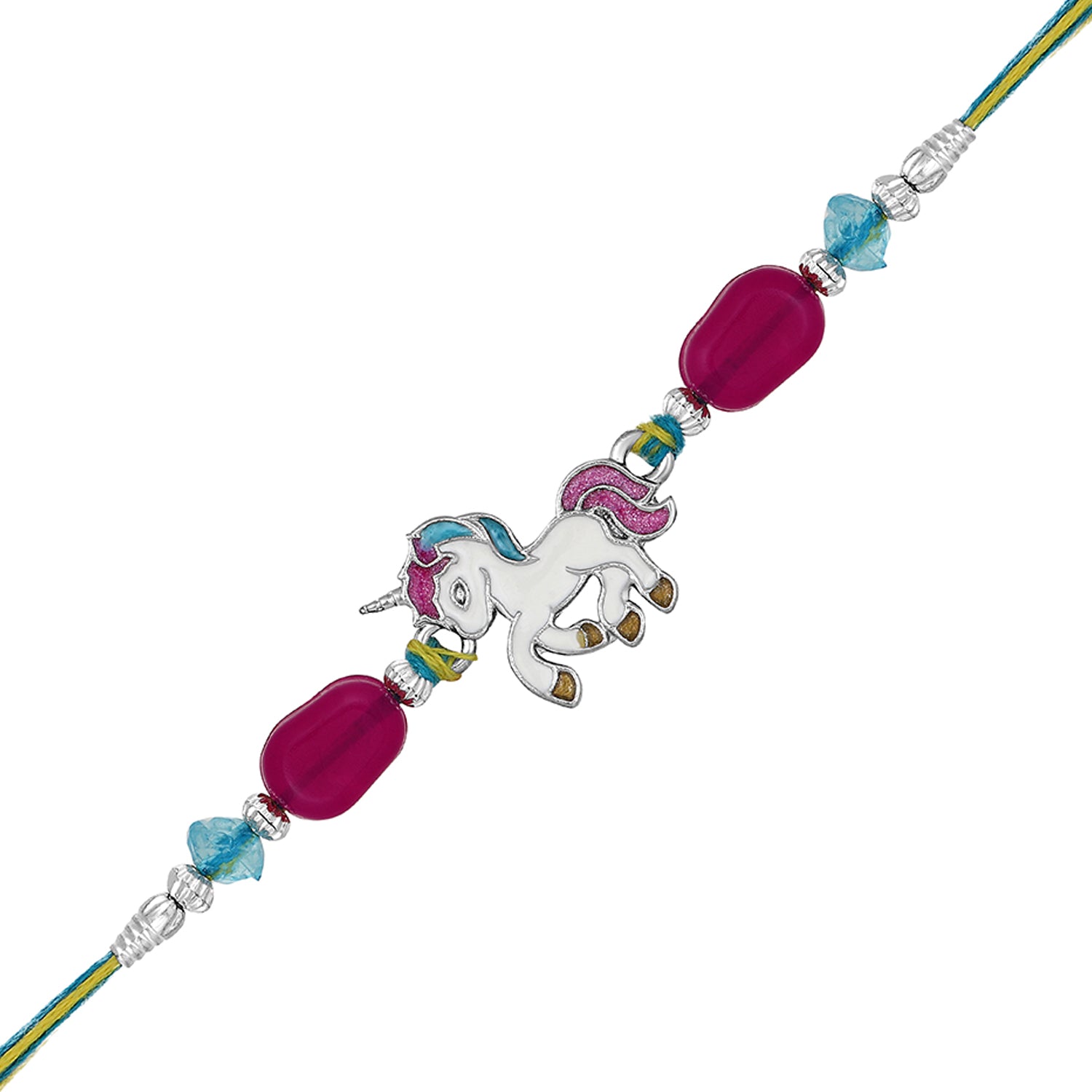 Baby Unicorn Shaped Meenakari Rakhi