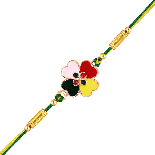 Floral Multicolor Meenakari Work Rakhi