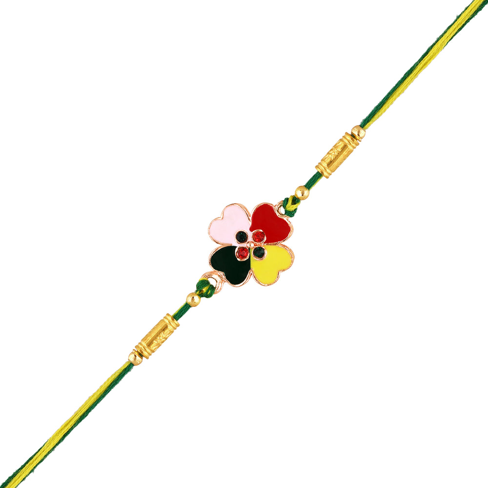 Floral Multicolor Meenakari Work Rakhi