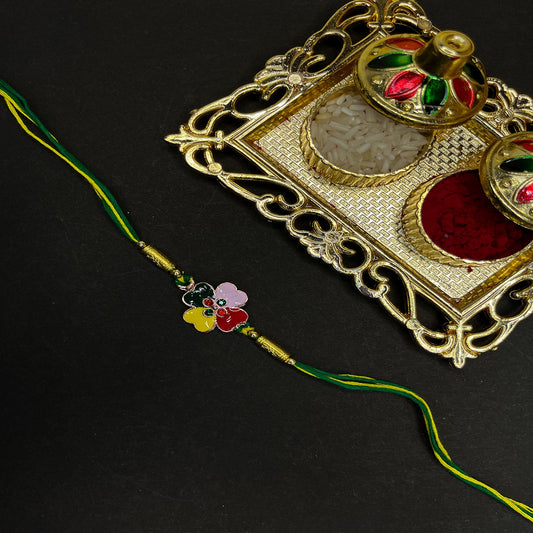 Floral Multicolor Meenakari Work Rakhi