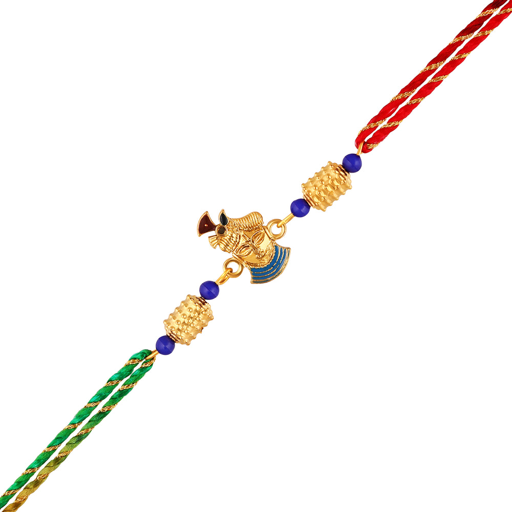 Religious Lord Krishana Meena Work Rakhi