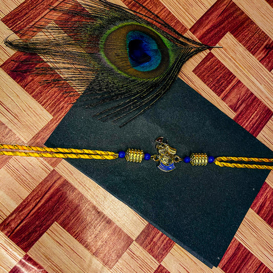 Religious Lord Krishana Meena Work Rakhi
