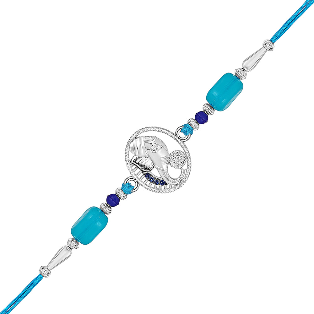 Vighnaharta Ganpati Studded Rakhi