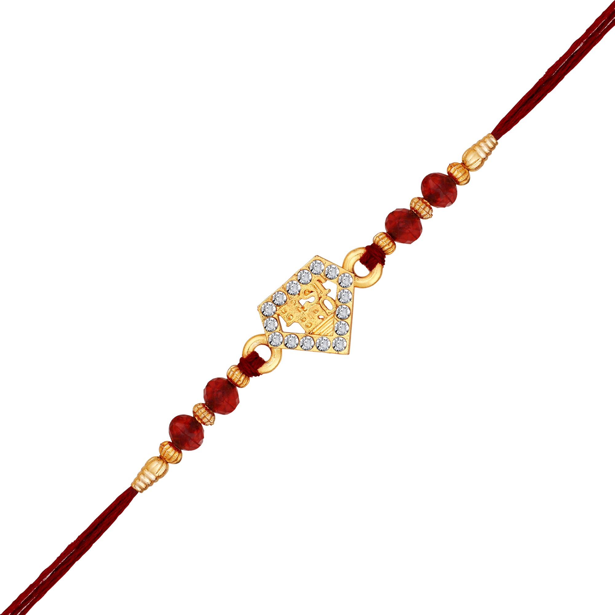 Daimont Shaped Best Bro Engraved Studed Rakhi