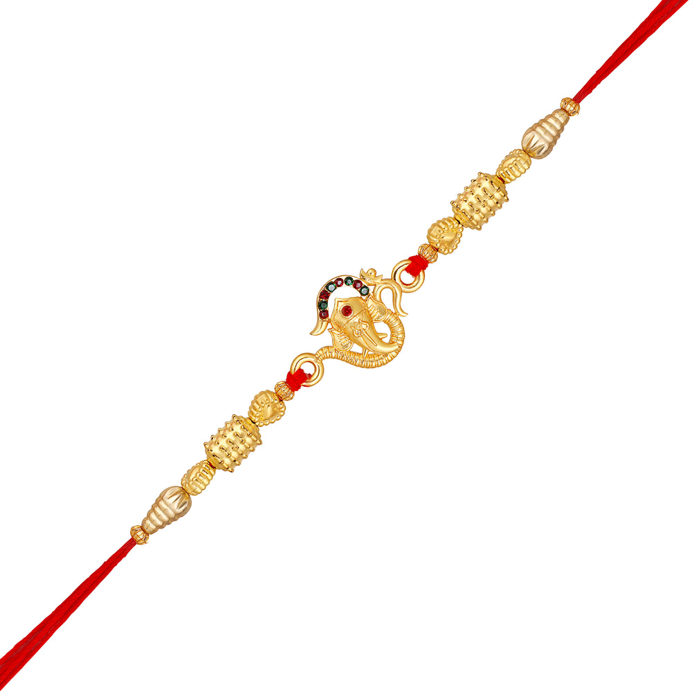 Vighnaharta Ganpati Studded Rakhi