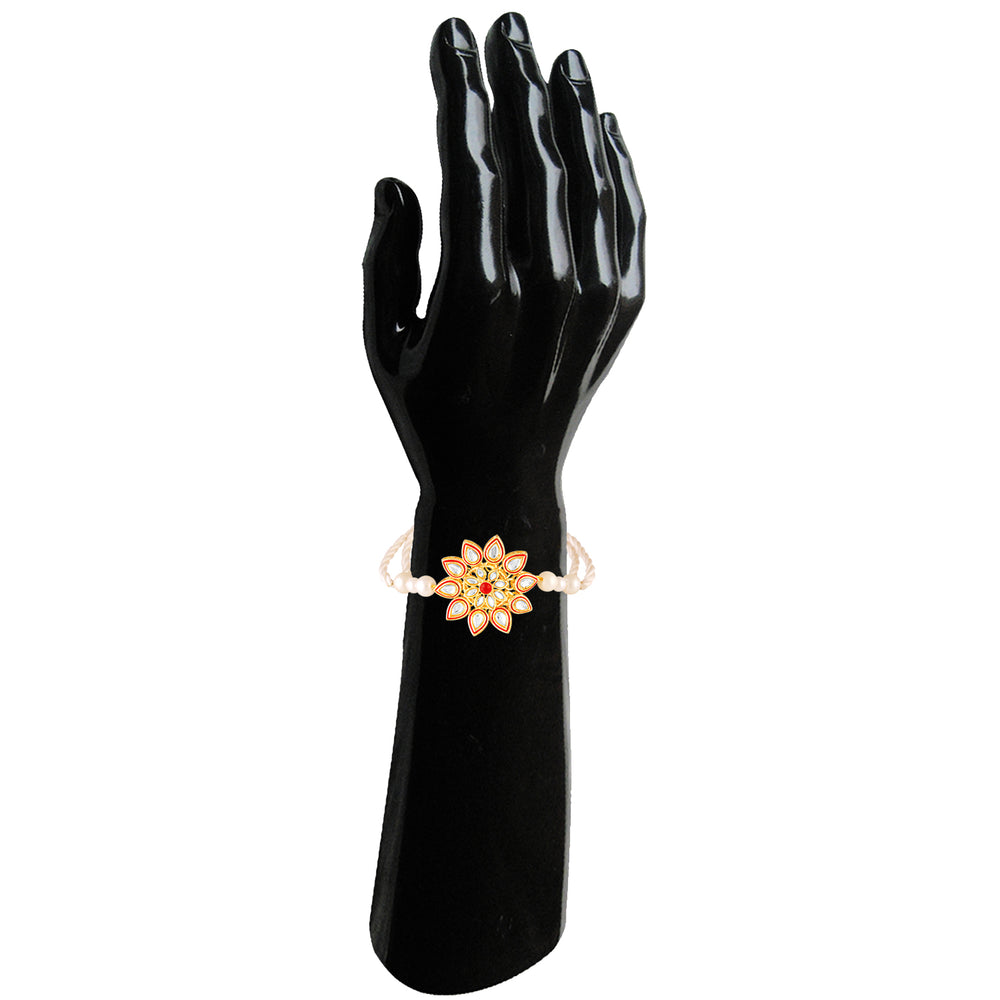 Traditional Kundan Rakhi for Brother