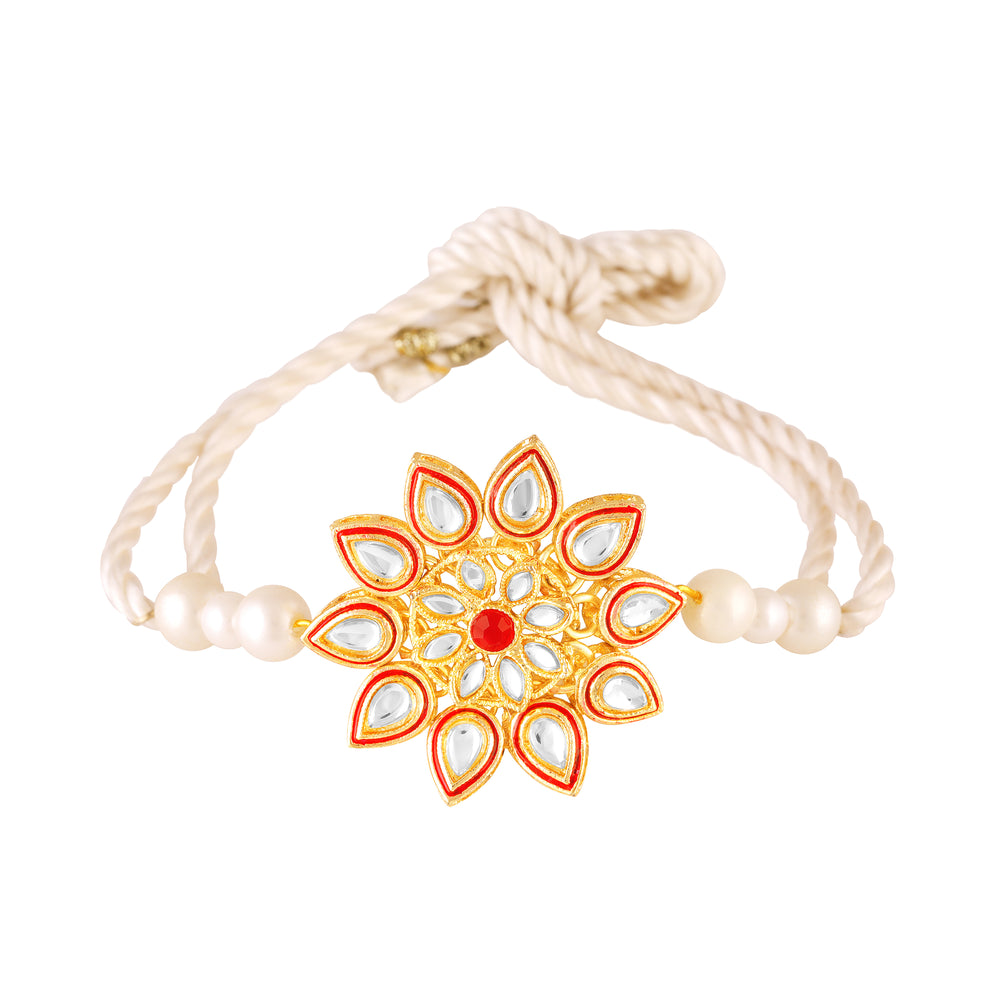 Traditional Kundan Rakhi for Brother