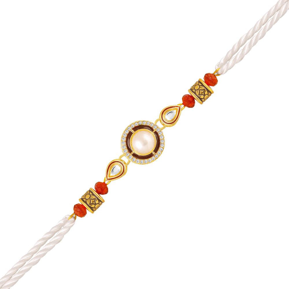 Premium Artificial Pearl Rakhi for Brother