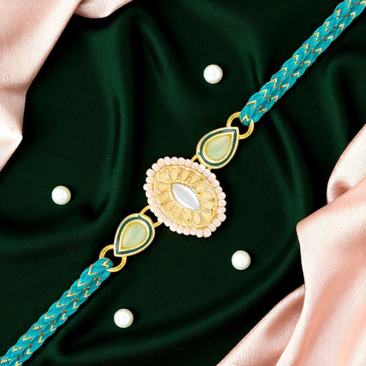 Elegant Kundan Rakhi for Brother