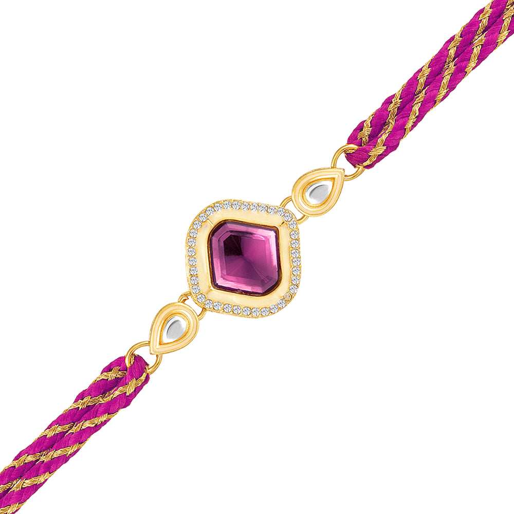 Elegant Kundan Rakhi for Brother