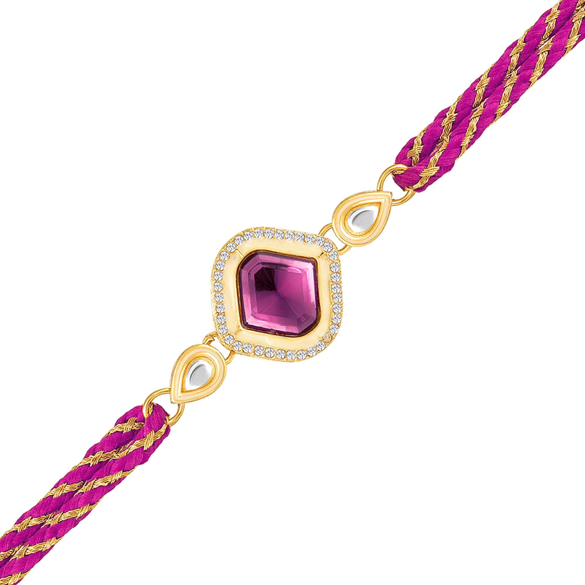 Elegant Kundan Rakhi for Brother