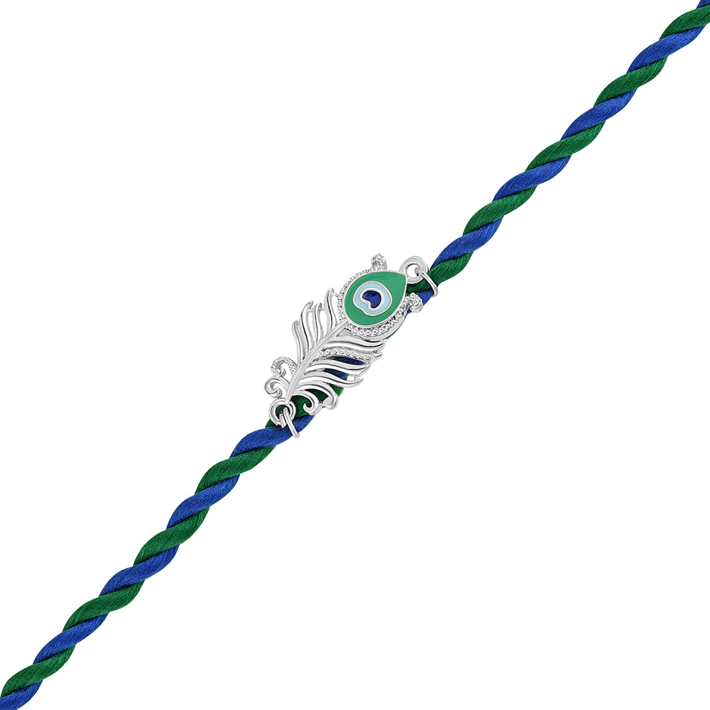 Peacock-Feather-Shaped Rakhi for Brother