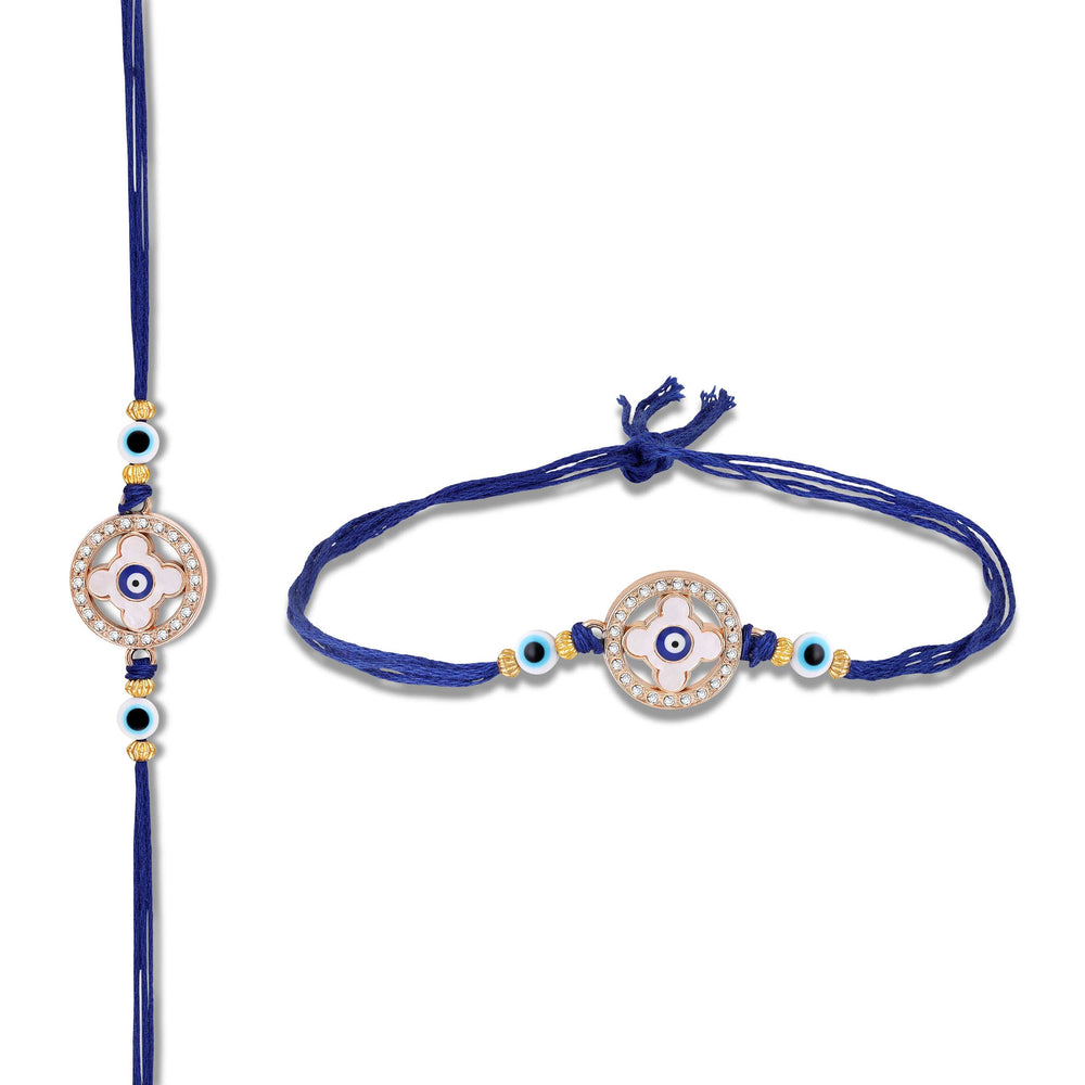 Evil Eye Clover Charm Rakhi for Bhaiya