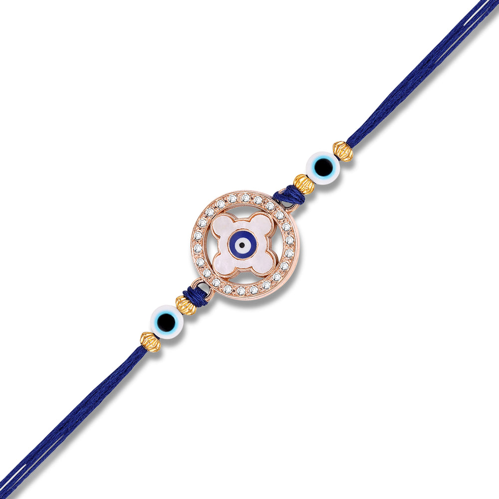 Evil Eye Clover Charm Rakhi for Bhaiya