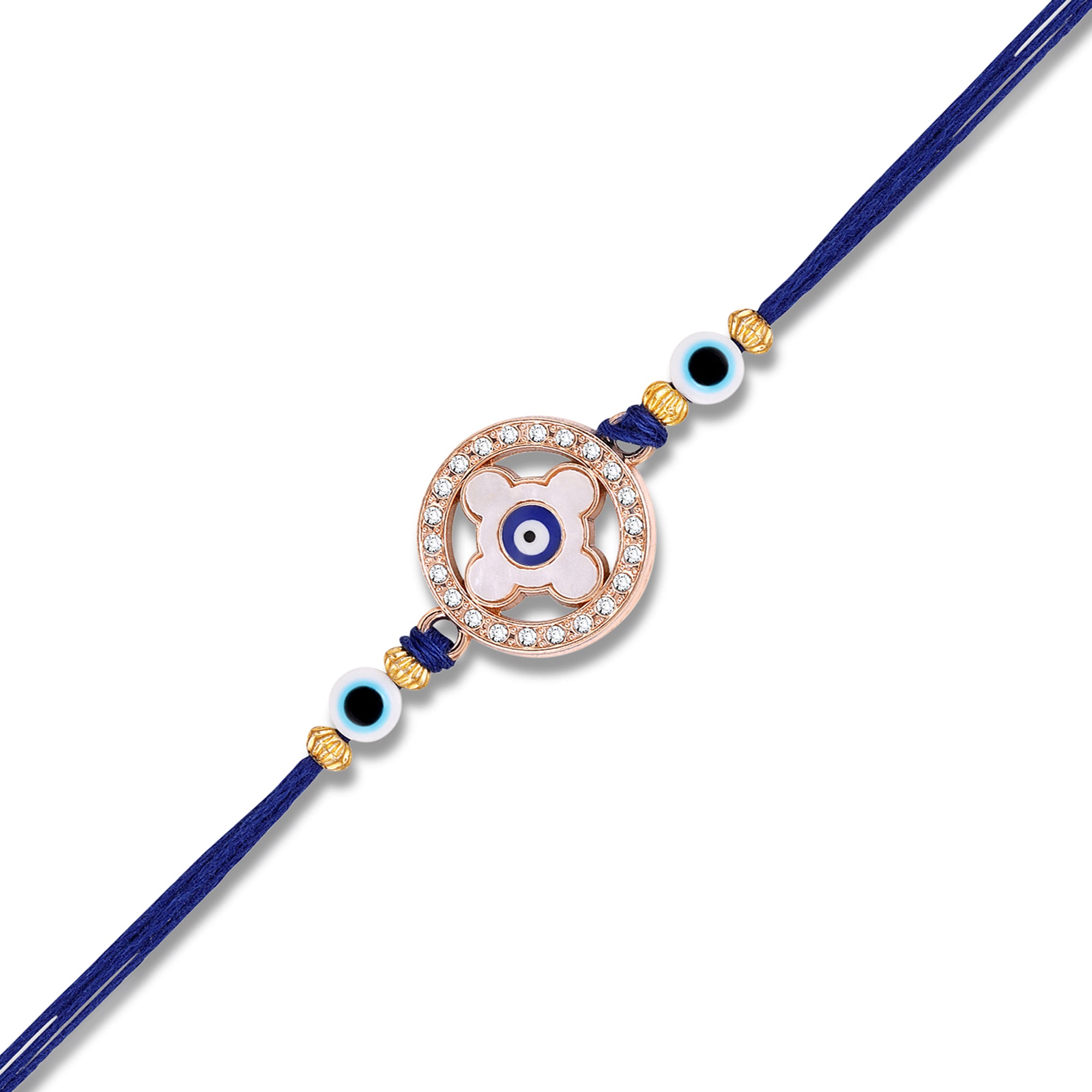 Evil Eye Clover Charm Rakhi for Bhaiya