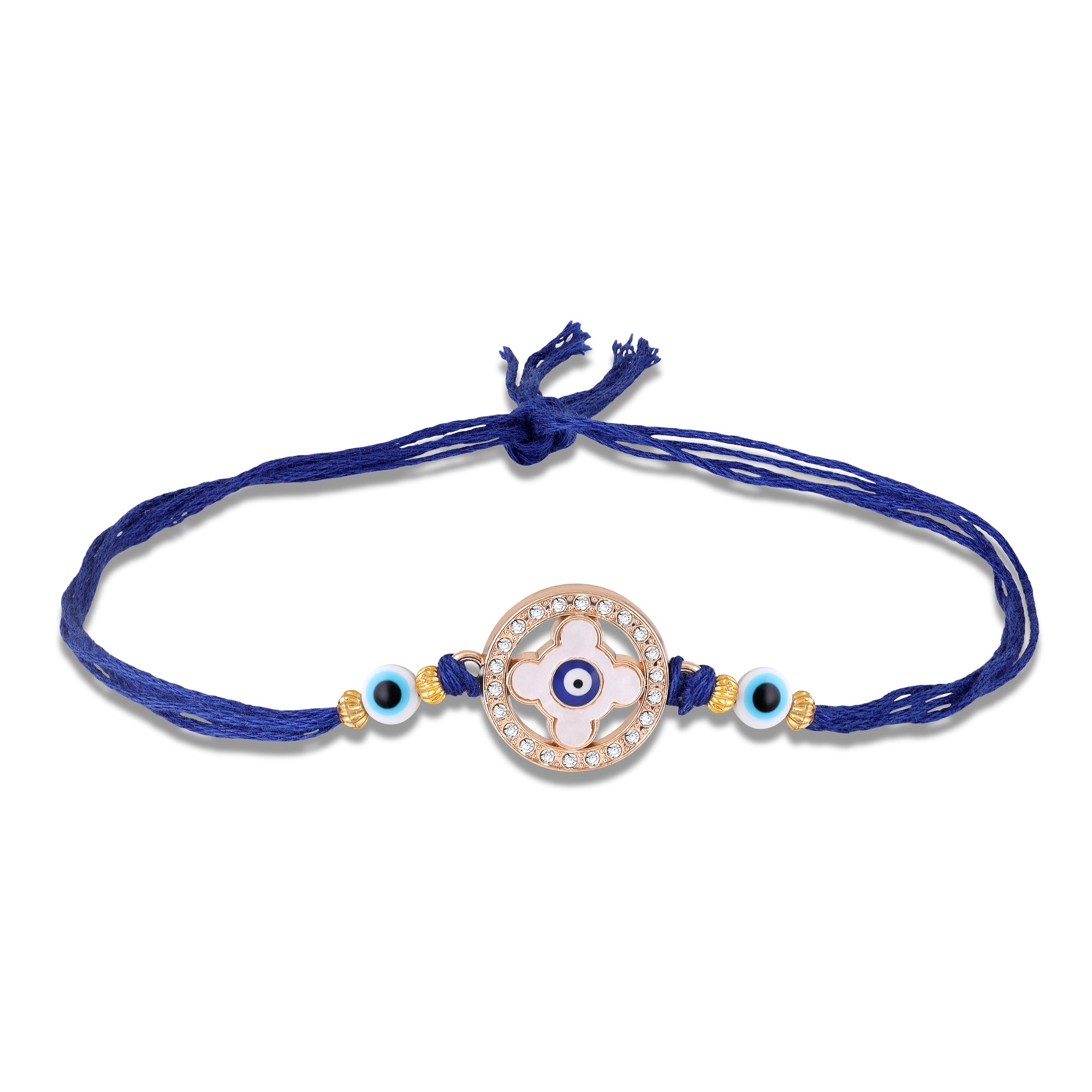 Evil Eye Clover Charm Rakhi for Bhaiya