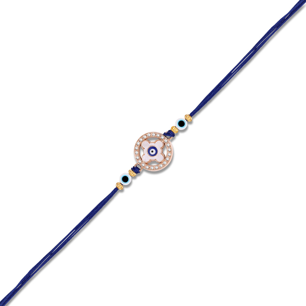 Evil Eye Clover Charm Rakhi for Bhaiya