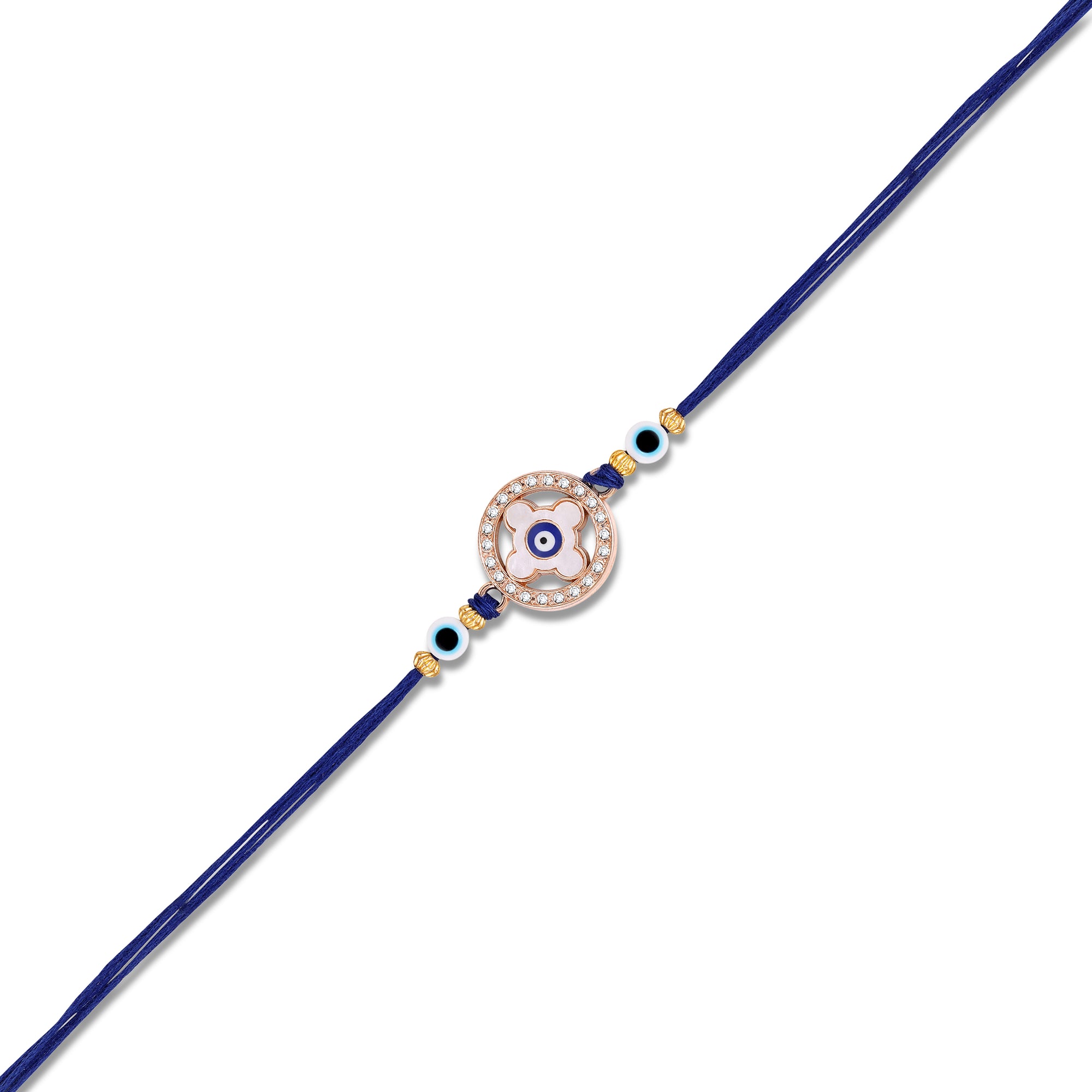 Evil Eye Clover Charm Rakhi for Bhaiya