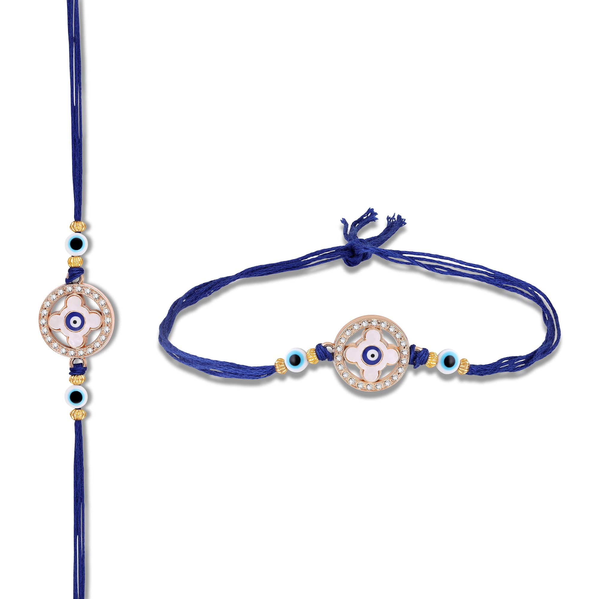 Evil Eye Clover Charm Rakhi for Bhaiya