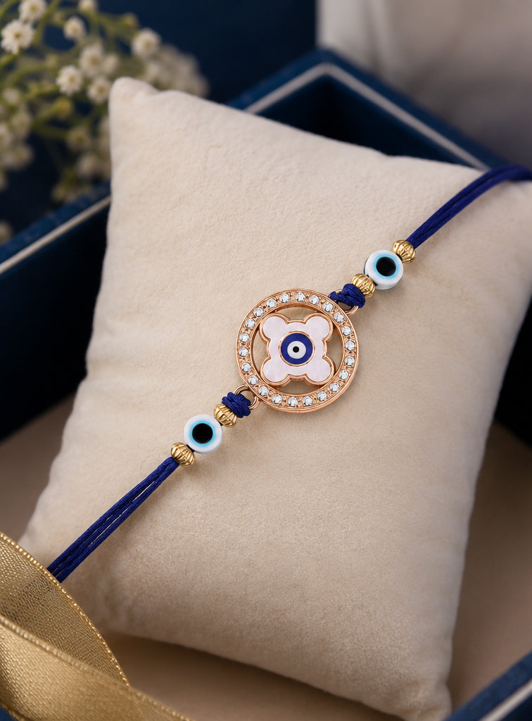 Evil Eye Clover Charm Rakhi for Bhaiya