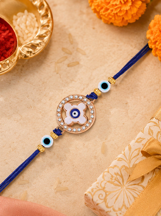 Evil Eye Clover Charm Rakhi for Bhaiya