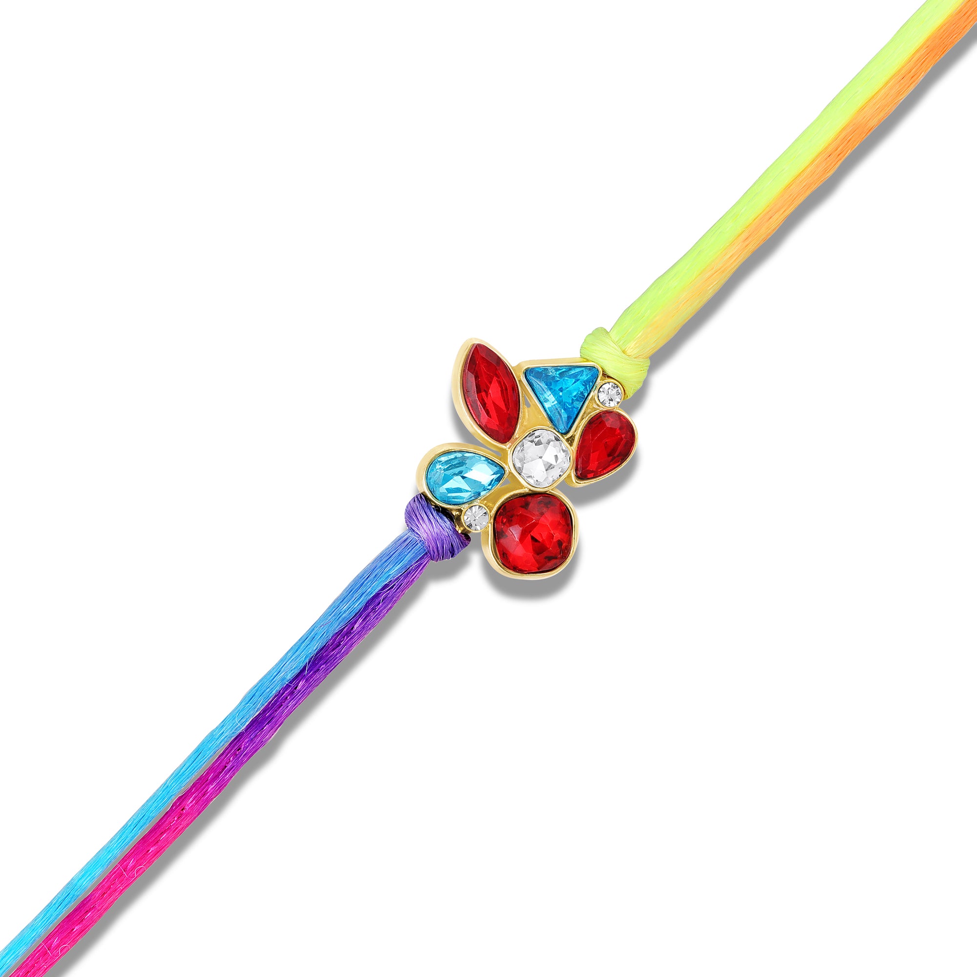 Multi-Color Stone Studded Designer Rakhi for Brother