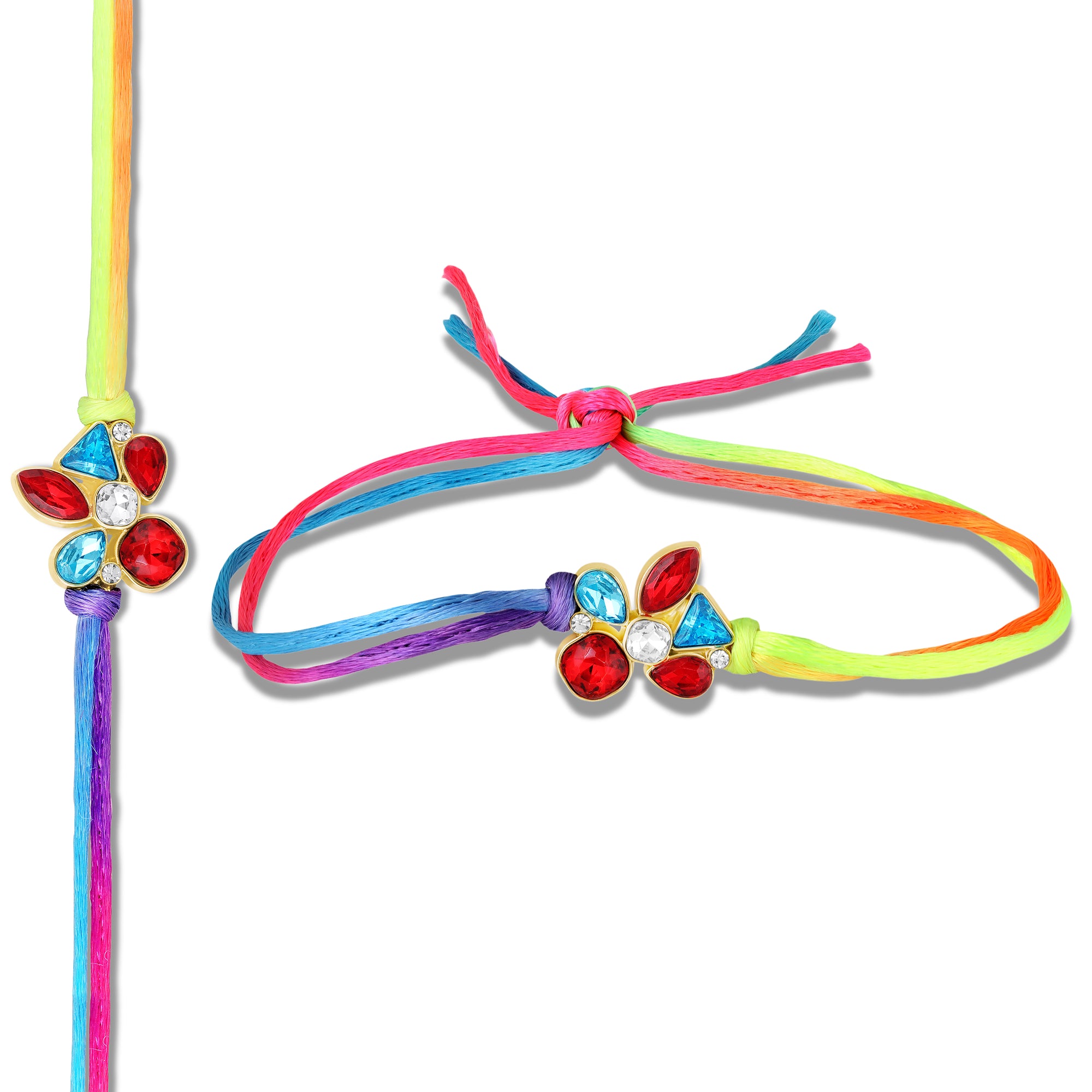 Multi-Color Stone Studded Designer Rakhi for Brother