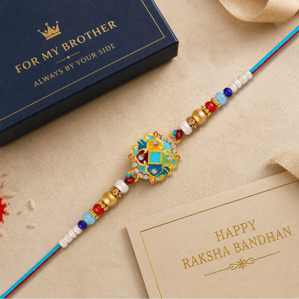 Elegant Meenakari Rakhi for Brother