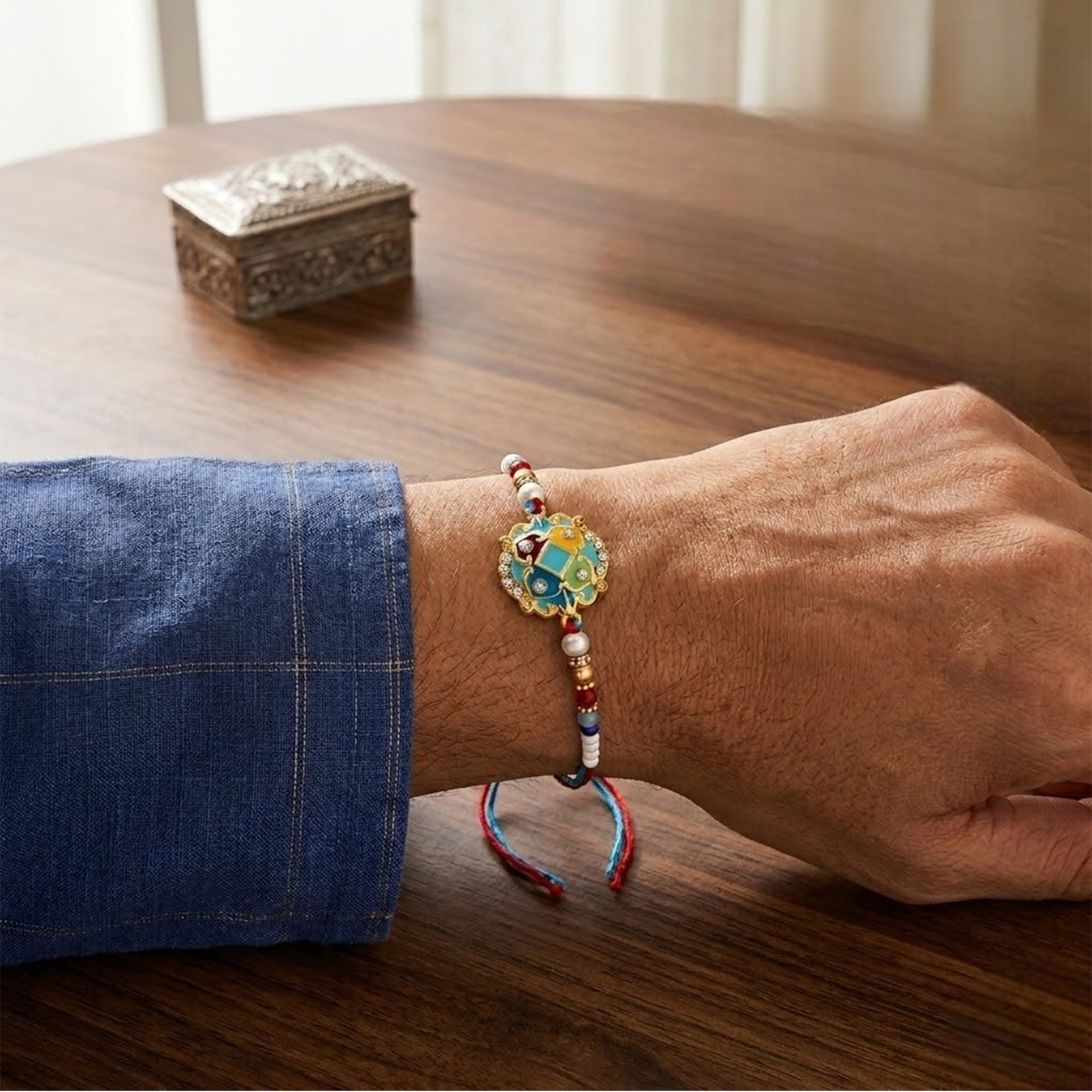 Elegant Meenakari Rakhi for Brother
