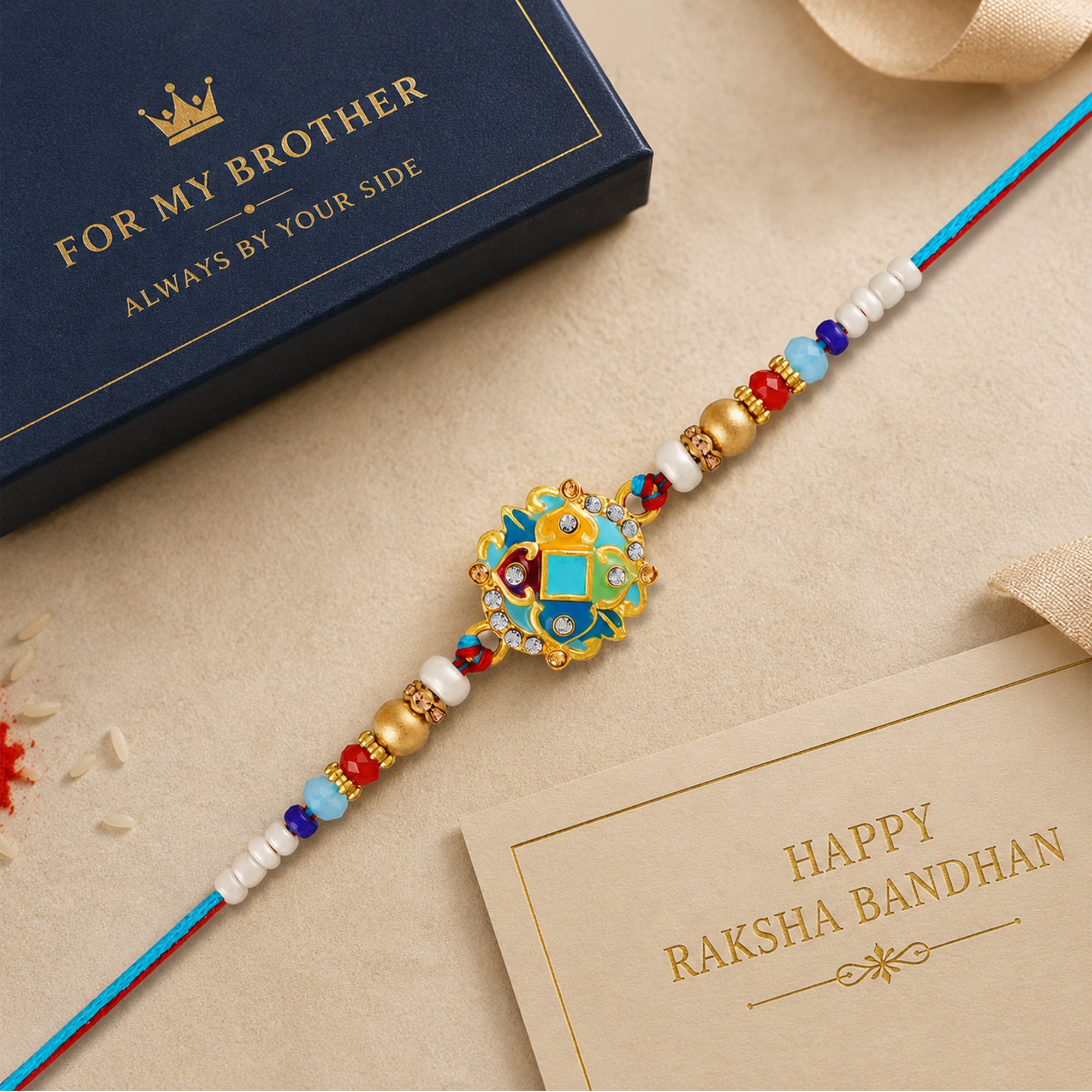 Elegant Meenakari Rakhi for Brother