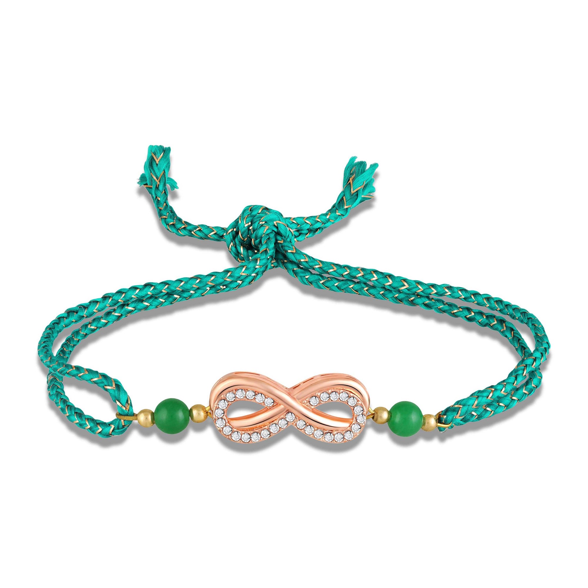 Elegant Rose Gold Infinity Rakhi