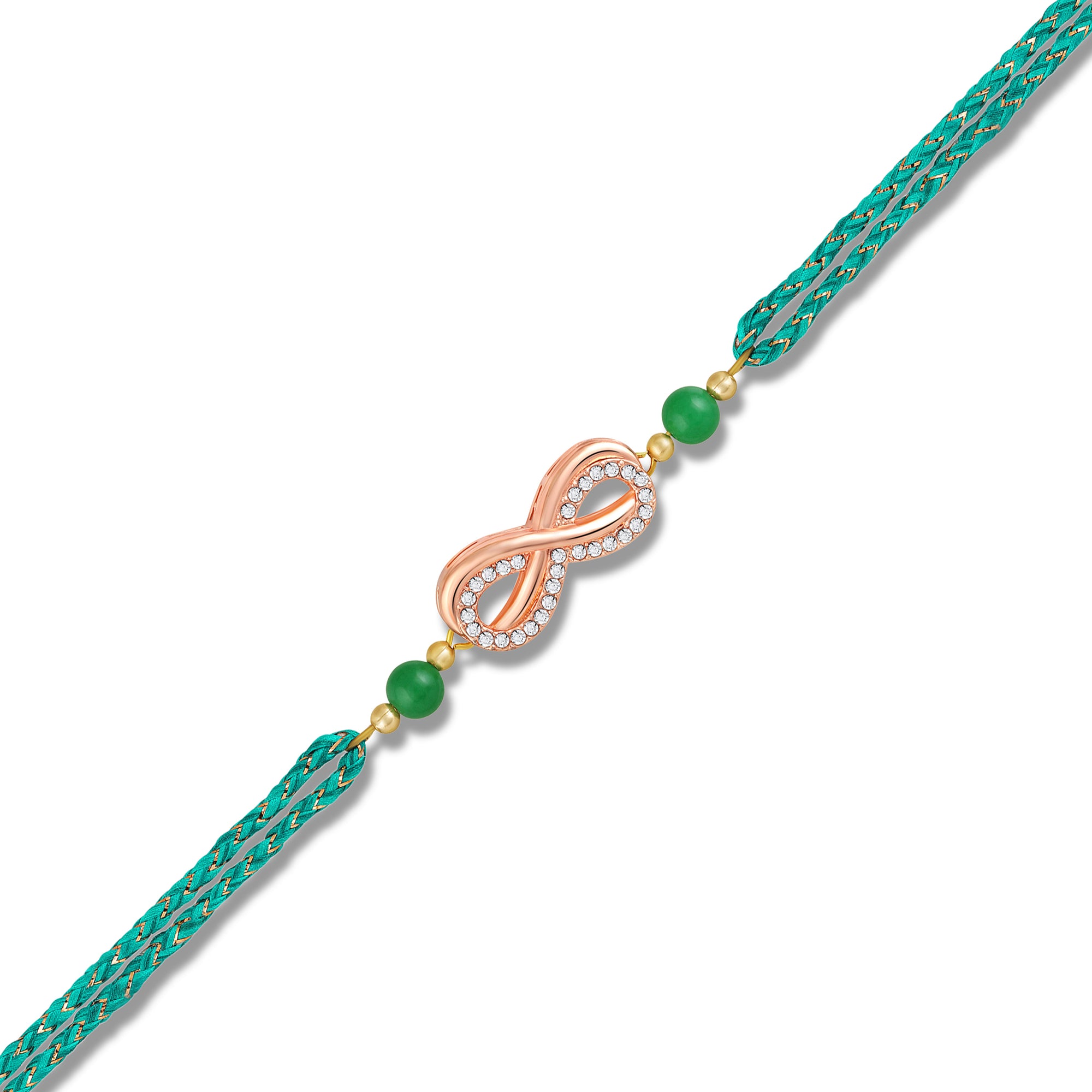 Elegant Rose Gold Infinity Rakhi