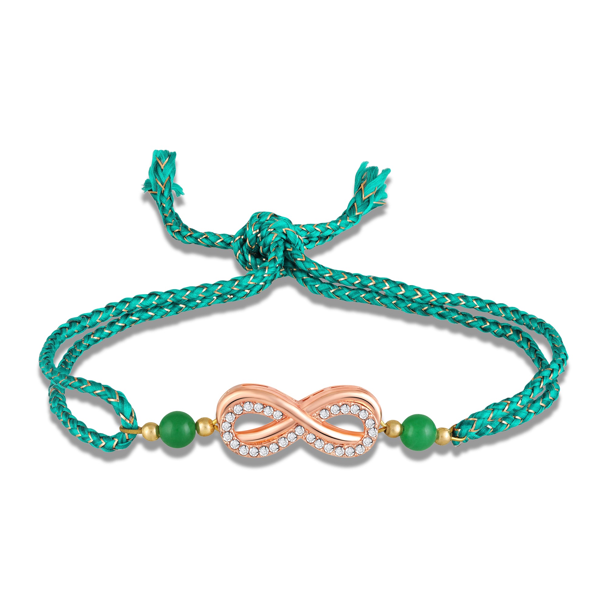 Elegant Rose Gold Infinity Rakhi