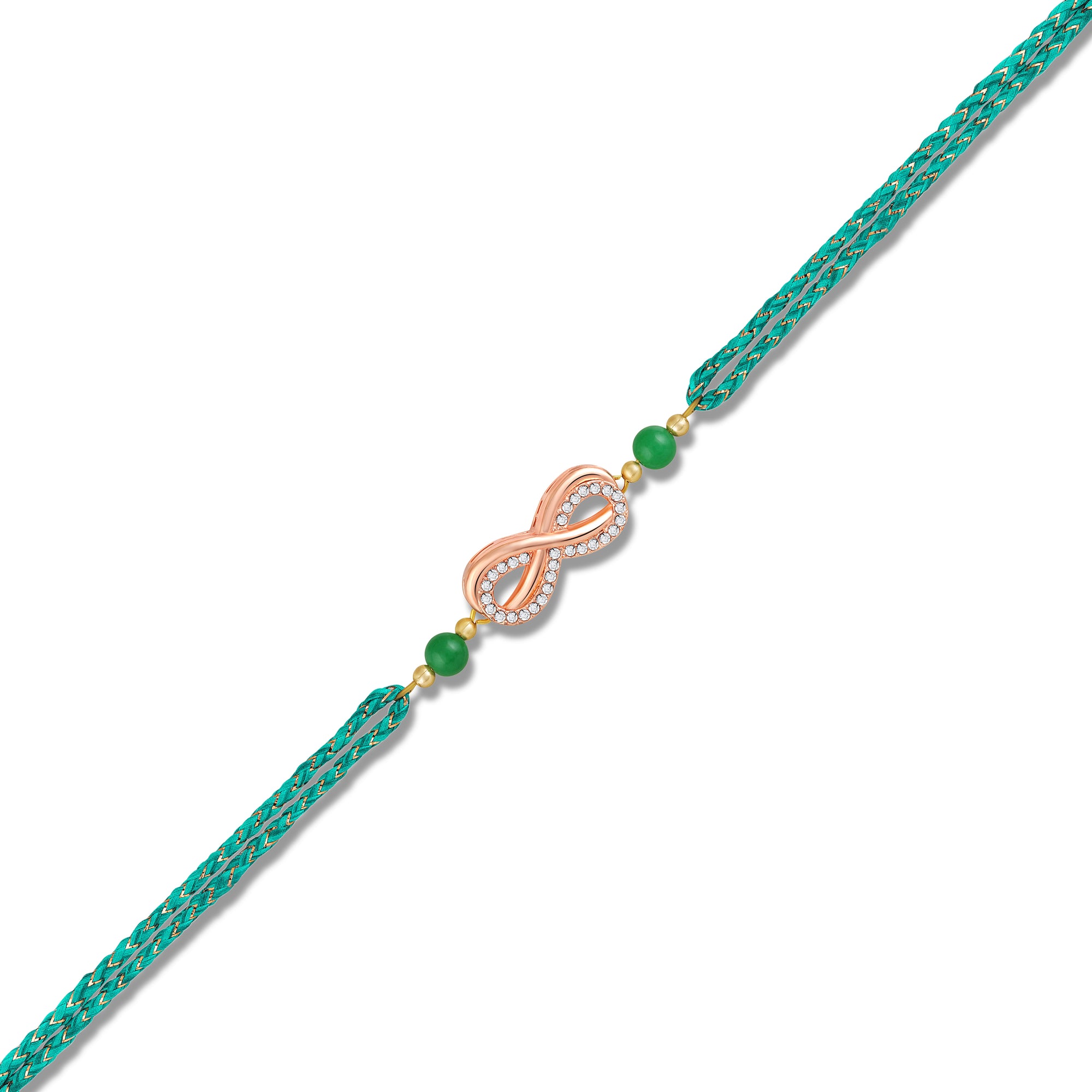 Elegant Rose Gold Infinity Rakhi
