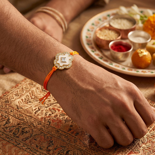 Elegant Floral Rakhi for Bhai