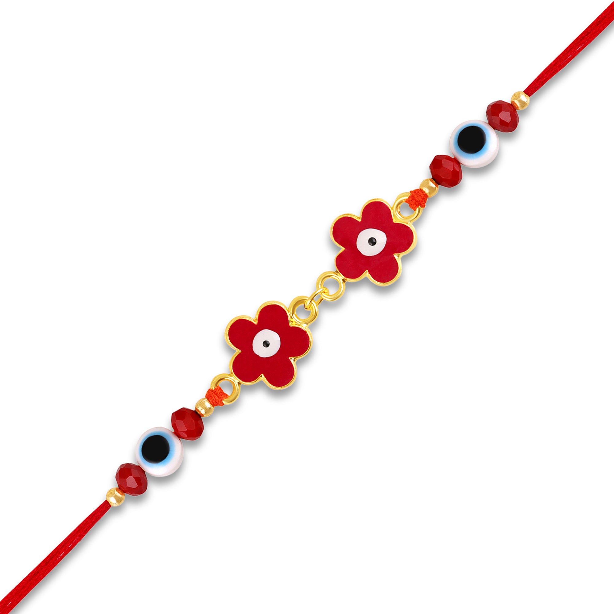 Floral Evil Eye Rakhi for Bhai