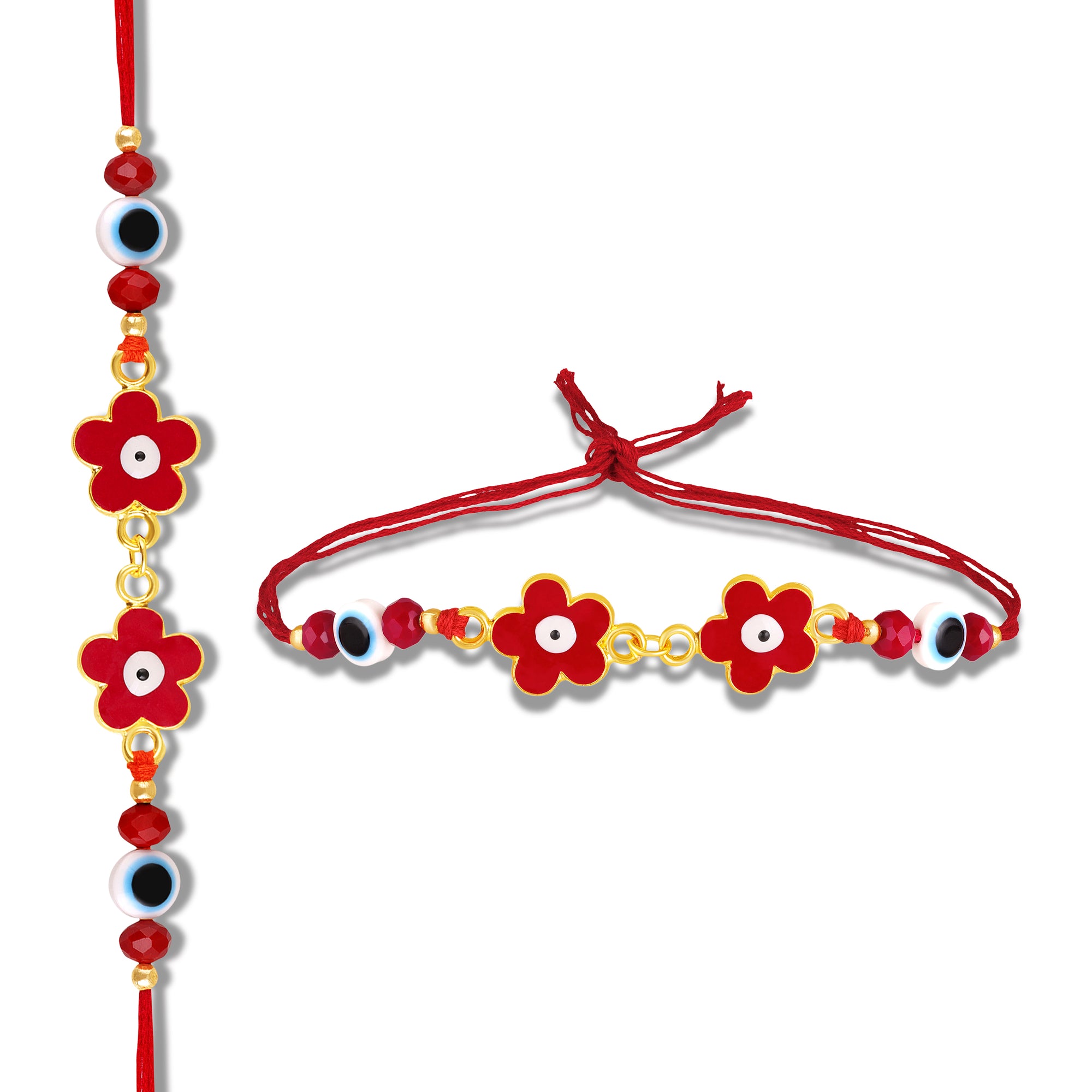 Floral Evil Eye Rakhi for Bhai