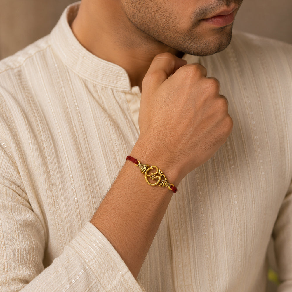 Traditional Om Design Rakshabandhan Rakhi