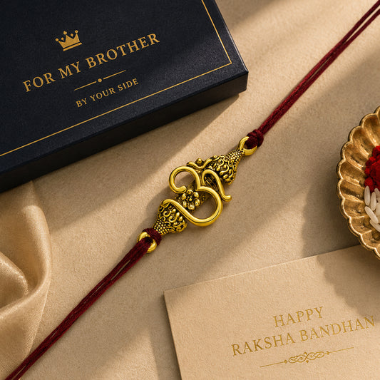 Traditional Om Design Rakshabandhan Rakhi