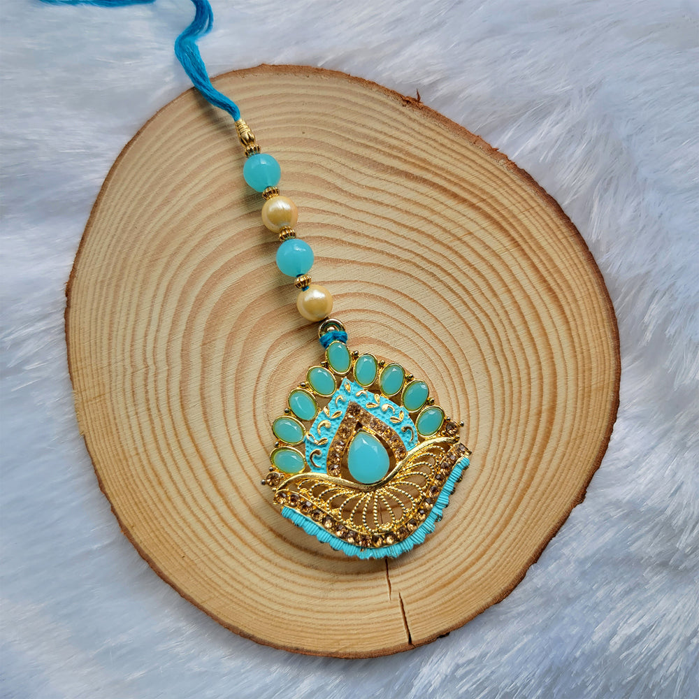 Blue Meenakari Work Lumba Rakhi