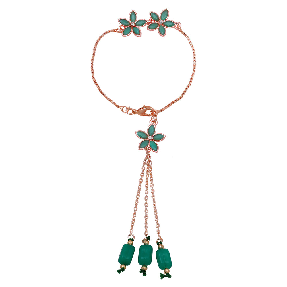 Green Floral Lumba Rakhi