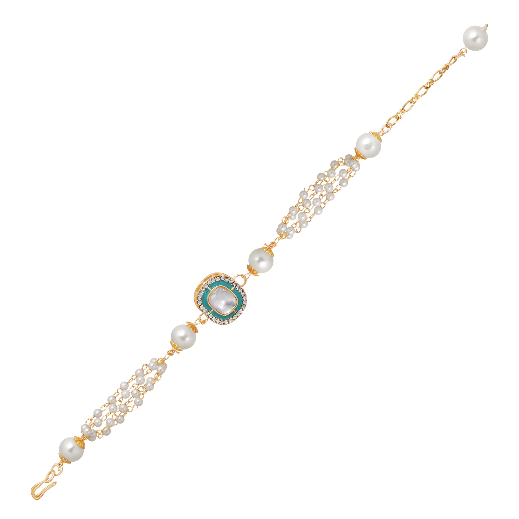 Classic Kundan Studded Ethnic Lumba Rakhi