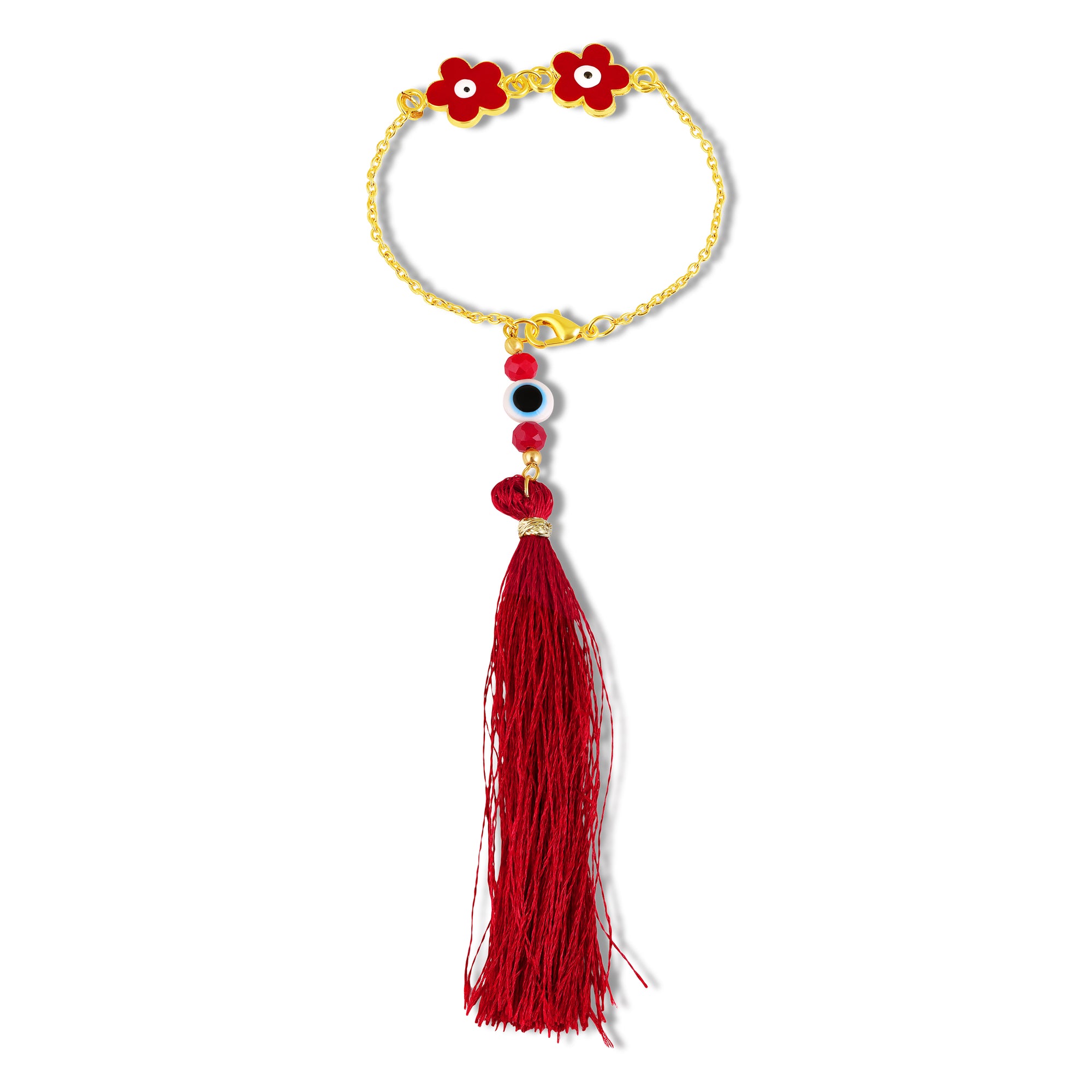 Floral Evil Eye Lumba Rakhi Bracelet